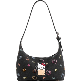 TOUTOUhellokitty凯蒂猫牛仔腋下包三丽鸥哈喽kt斜挎包生日礼物女