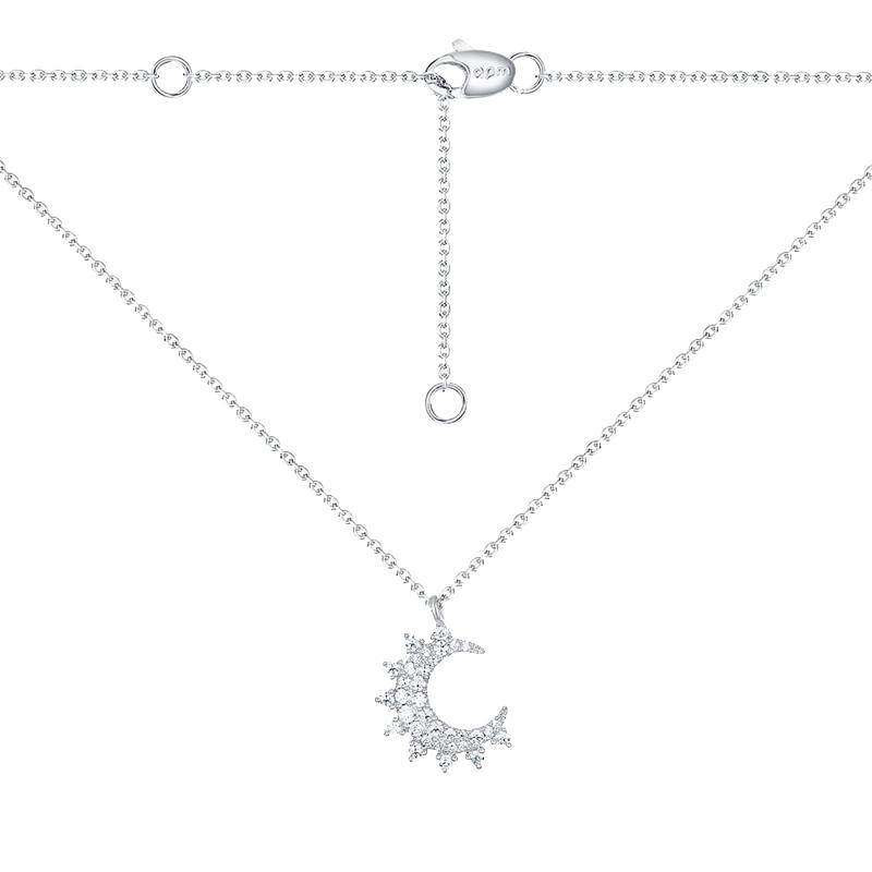 【新年礼物】APMMonaco小月亮925纯银项链女锁骨链轻奢小众生日