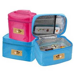 小学生饭盒袋手提包成人上班族保温便当包儿童餐包保温帆布午餐袋