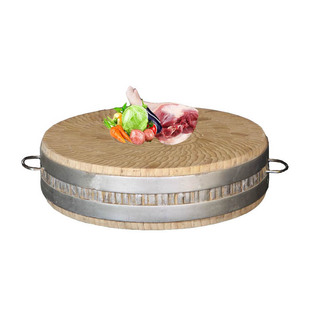 圆菜板竹砧板家用商用酒店肉摊用加厚圆形大号剁骨剁肉竹菜墩包邮
