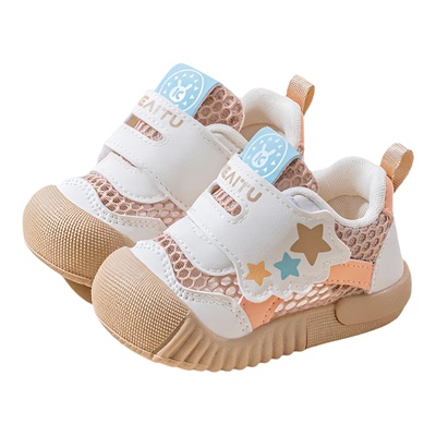 Ginofu春夏透气魔术贴防滑学步鞋