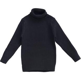 清仓超值儿童高领毛衣女童打底针织衫宝宝1岁3黑白色男童套头秋冬