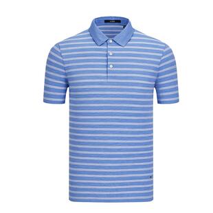 Alfieri艾法利春夏季花纱间条短袖t恤翻领男士polo衫上衣