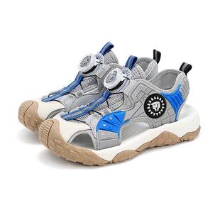 泰兰尼斯儿童夏季新款凉鞋中大童透气涉水沙滩鞋男女童旋转钮扣鞋