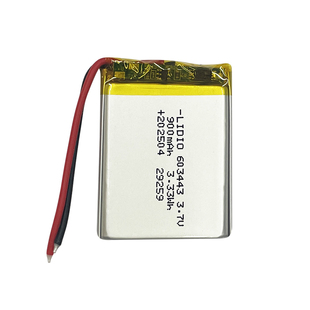 LIDIO绍能电子603443聚合物锂电池3.7v 900mAh足容量带智能保护