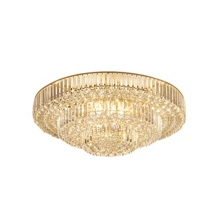 匠多多黄色水晶吸顶灯安装 灯具安装服务同城师傅上门安装拆旧