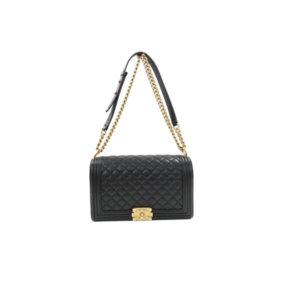 SH「9.0新」CHANEL(香奈儿)VANITY CASE黑色荔枝皮小号斜挎包A933