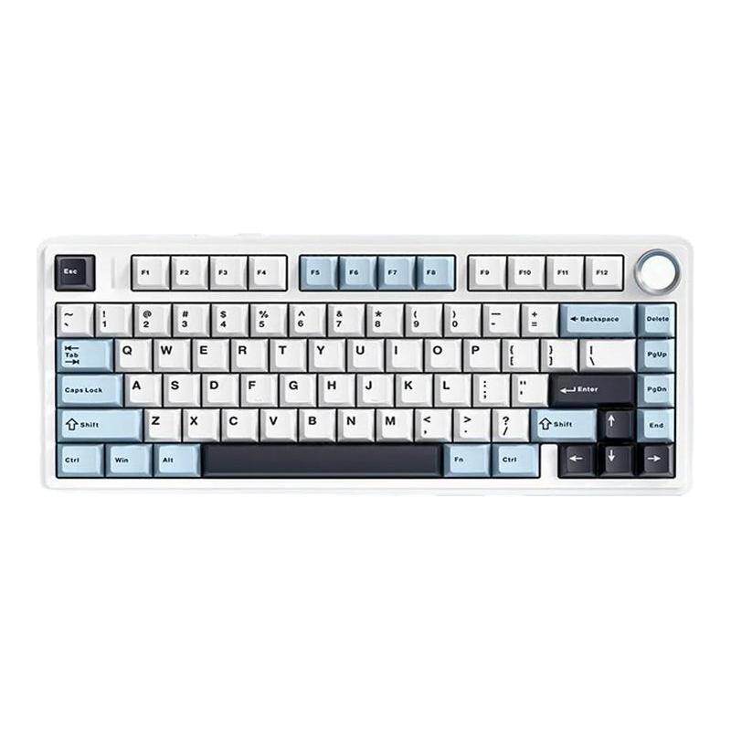 狼蛛F75客制化无线三模机械键盘游戏电竞专用RGB无畏契约侧刻键帽