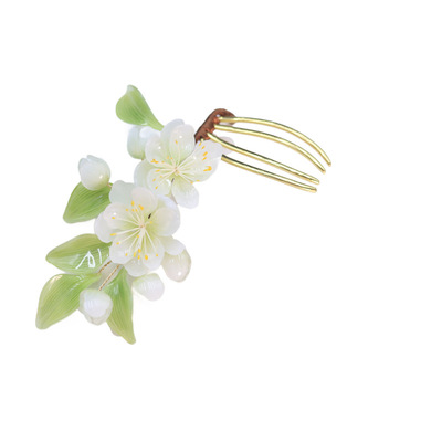 热缩杏花发饰格格间古风汉服头饰