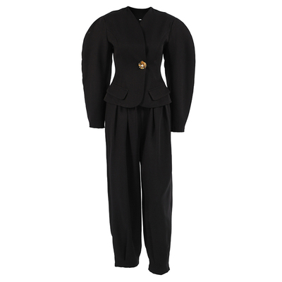 女士套装V领长袖上衣休闲长裤