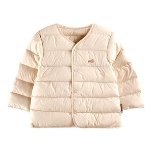 拉比男童轻薄羽绒服内胆女童秋冬保暖上衣儿童婴儿白鸭绒宝宝短款