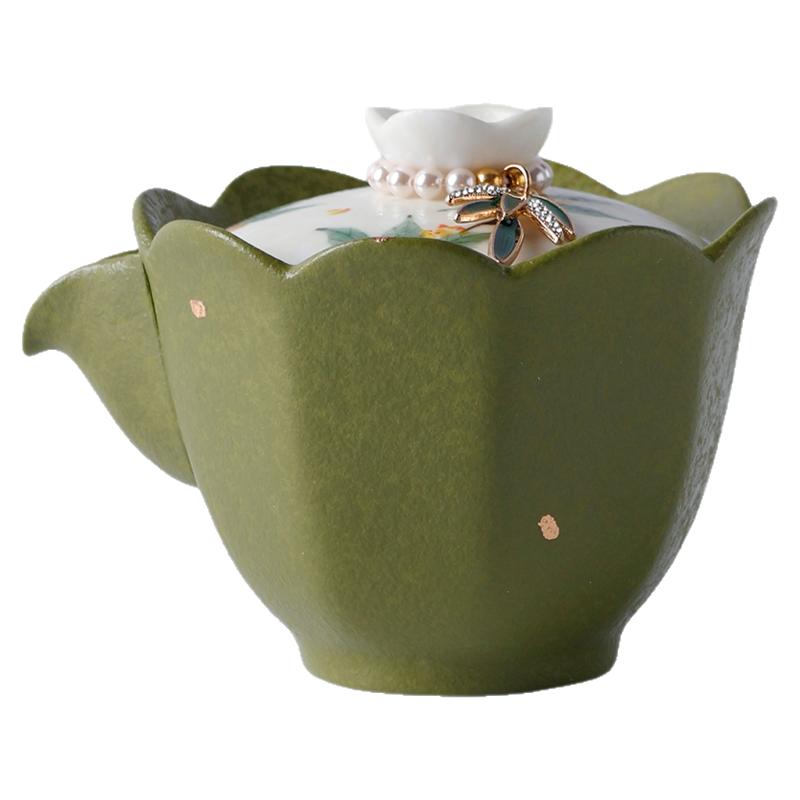 宏逐手绘桂花手抓壶一人独饮茶具