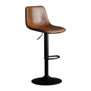 北欧吧台椅旋转升降椅家用靠背前台椅子现代简约轻奢高脚凳酒吧椅