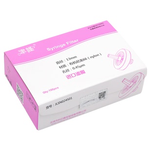 津隆 有机滤头0.22um一次性针式过滤器实验PTFE水系13mm*0.45um滤头滤膜