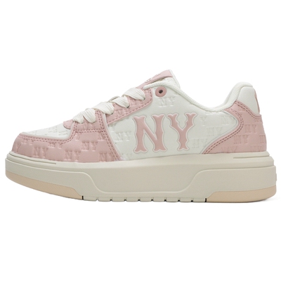 MLB官方 男女鞋情侣时尚板鞋厚底满印老花学长鞋休闲鞋3ASXP025N