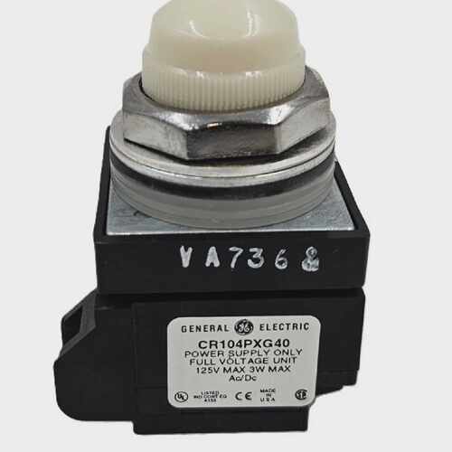 GE CR104PLG82W STEADY FULL VOLT LED WHITE LENS CR104PXG40 [F