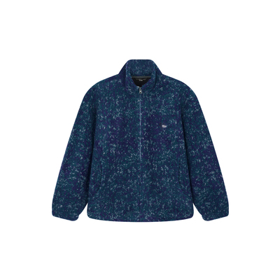 唐狮立领宽松情侣装仿羊羔绒外套