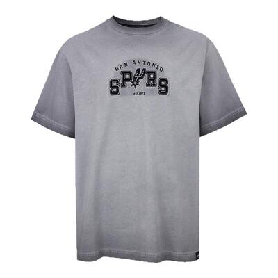 马刺队宽松落肩水洗T恤情侣款