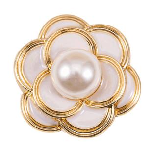 金属山茶花珍珠纽扣毛衣开衫高端精致时尚大衣羊绒高档小香风扣子