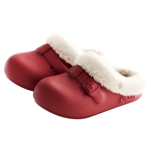 朴西冬季新款防水可拆卸博肯棉拖鞋女室内静音保暖防滑情侣棉拖男