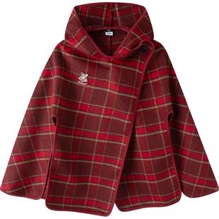 【哈利波特IP】巴拉巴拉童装女童外套儿童春双面呢斗篷红色拜年服