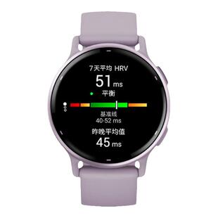 Garmin佳明Active5心率hrv睡眠心率跑步健身瑜伽音乐智能运动腕表