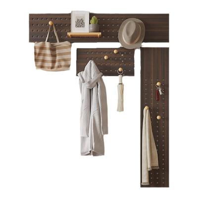 洞洞板挂衣架实木顺丰包邮