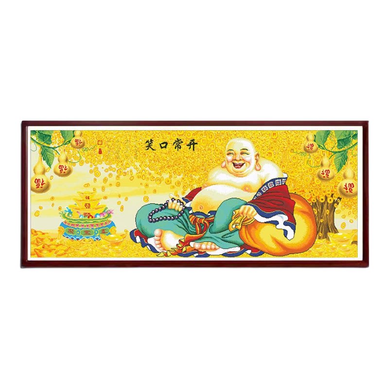 分好线笑口常开十字绣2026年新款刺绣客厅自己绣高端弥勒佛