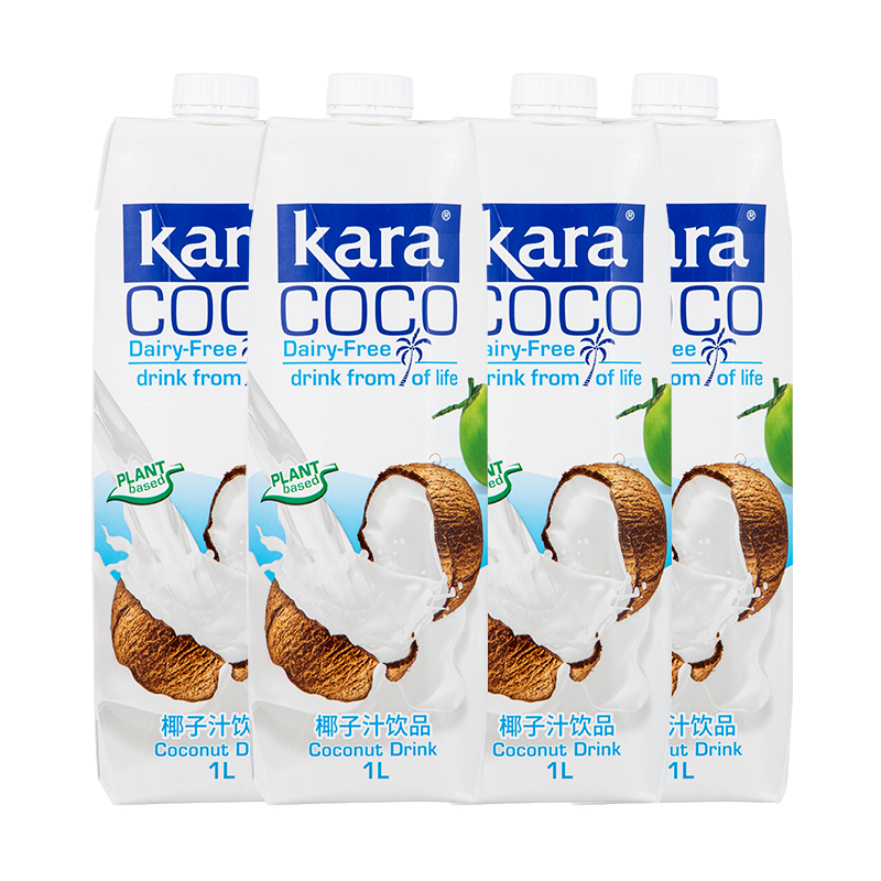Kara椰子汁1L*4瓶椰肉椰汁