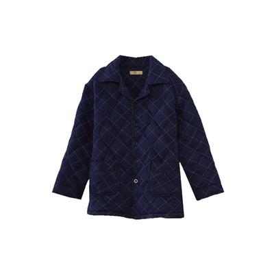 睡衣男秋冬加厚纯棉夹棉单件上衣