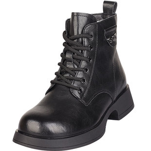 加大码脚宽胖肥女鞋41一43休闲保暖特大号棉靴2025冬季加绒马丁靴