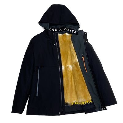 派克服男款冬季整貂内胆可拆卸加厚皮毛一体男士皮草派克服短款