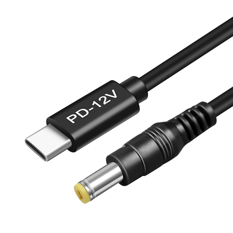typec转dc5.5充电线圆孔pd诱骗线dc5v2a路由器光猫12v3a监控摄像头投影仪 20v3.25a笔记本15V拉杆音箱供电线