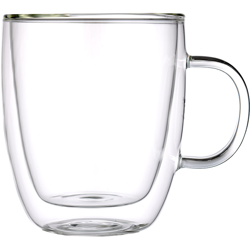 明尊玻璃小茶杯双层隔热防烫水杯