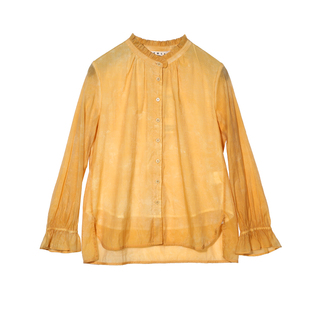 ZOLLE因为纯棉质感做旧洗水禅意中式衬衣上衣女26春新品