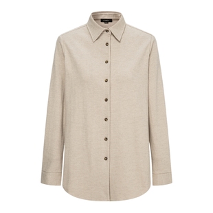 【含羊毛】Scofield女装都市松弛感衬衫正肩衬衣2025秋冬新品