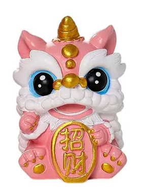 国潮醒狮卡通桌面摆件商务礼品