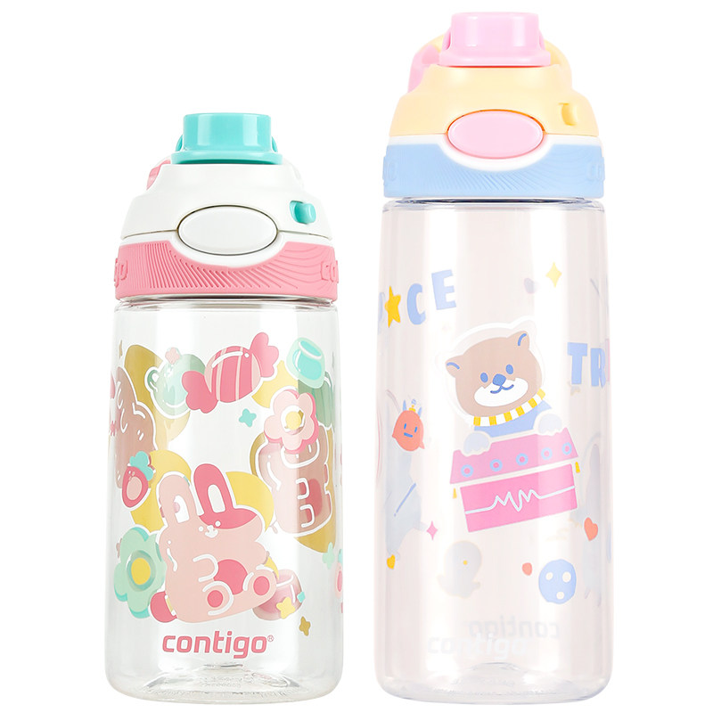contigo水杯学生塑料卡通图案