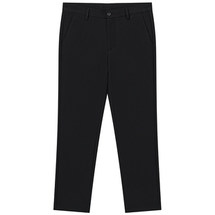 JDV男装春秋新品商场同款黑色基础款九分裤修身直筒裤男裤WPN4605