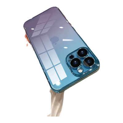 适用苹果17渐变硅胶情侣全包壳