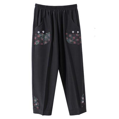 中老年人女裤夏季裤子九分裤宽松