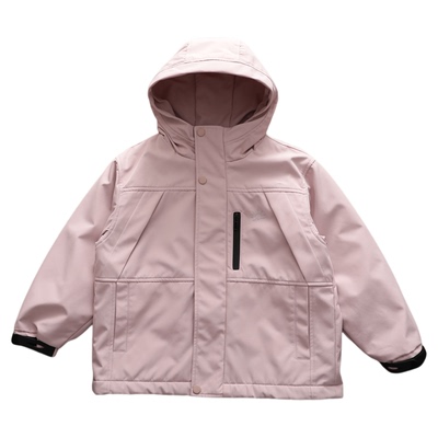 女童冬季加绒加厚防风衣中大儿童男童亲子保暖三防休闲连帽外套潮