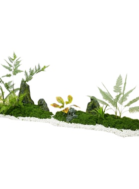 仿真绿植苔藓景观餐厅过道隔断造景组合橱窗小型落地仿生植物摆件