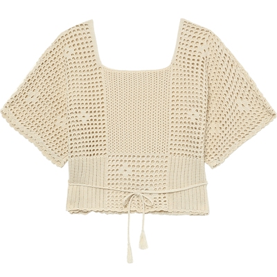 BEAMSBOY网眼镂空短袖针织上衣