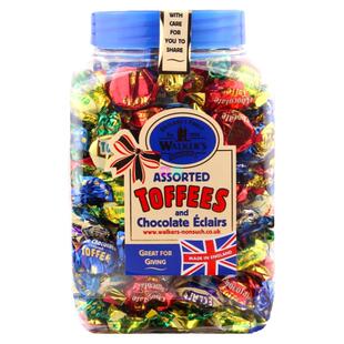 英国进口糖果软糖零食海盐焦糖什锦味罐装 walkers沃尔克斯太妃糖