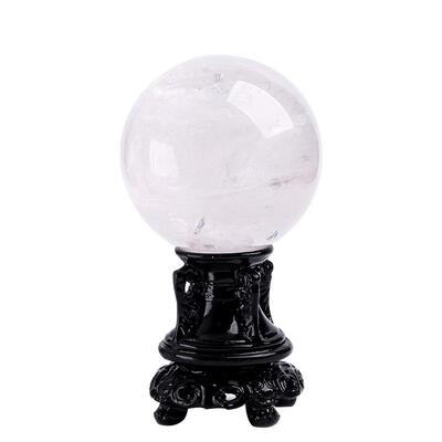 白色天然水晶球居家摆件