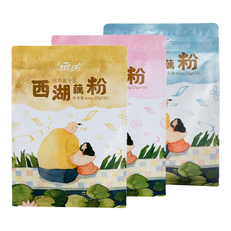 佳藕天成桂花西湖藕粉正宗杭州特产红枣速溶纯藕粉旗舰店同款正品