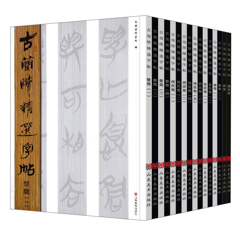 古简牍精选字帖全套16册东西汉简战国先秦魏晋新简篆文隶书竹木简牍历代古代简牍碑帖字帖全集简牍名迹选精编合集字帖书法篆刻书籍