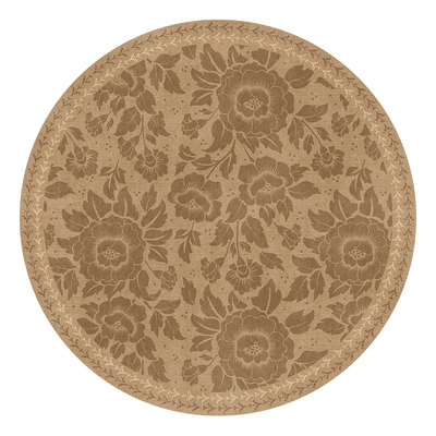 中古风圆形客厅地毯凝水易打理