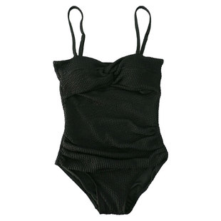 DK泳衣女新款性感白色绝美吊带日系大胸泡温泉高级女款连体显瘦